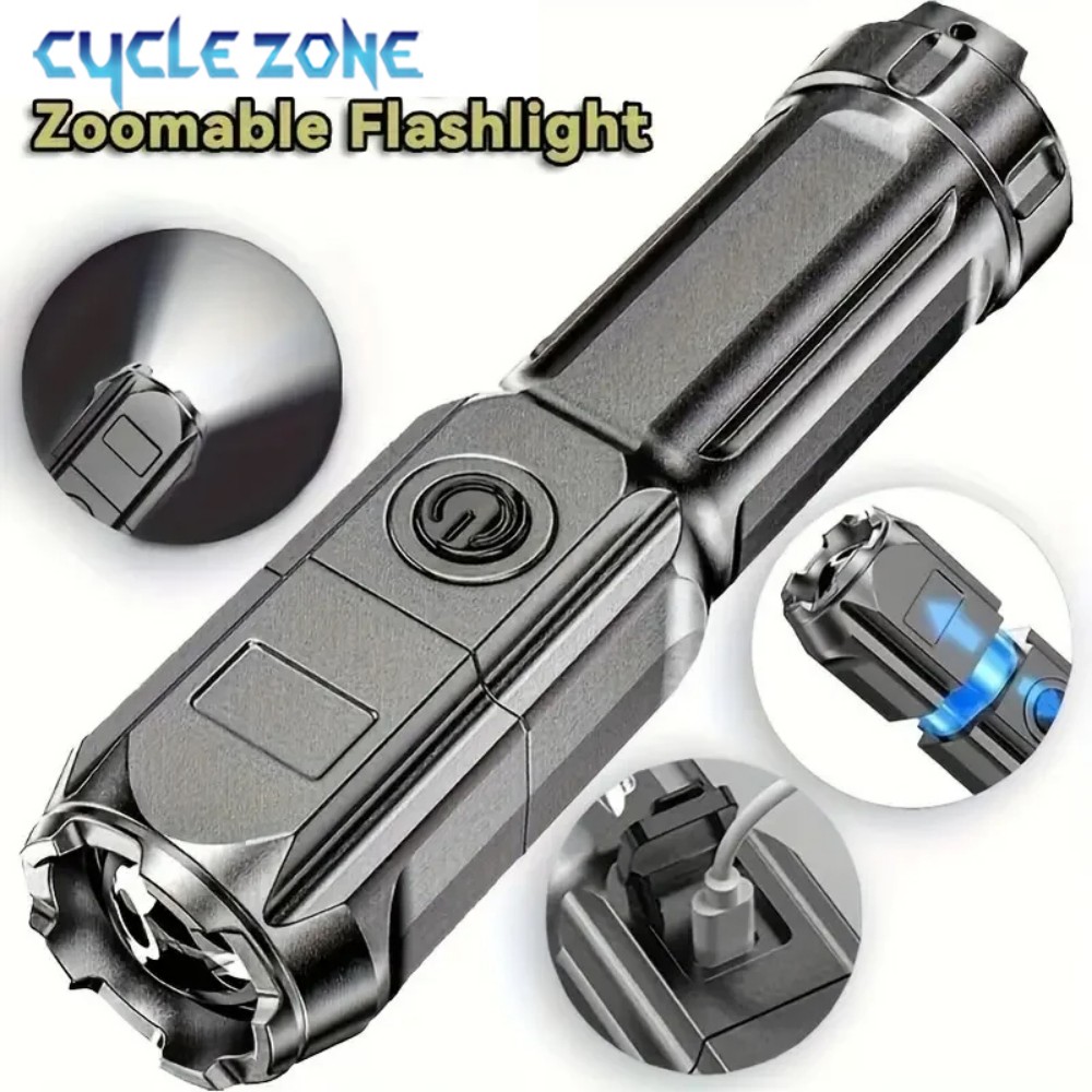 Outdoor Adventure Zone - مصباح يدوي محمول LED قابل لإعادة