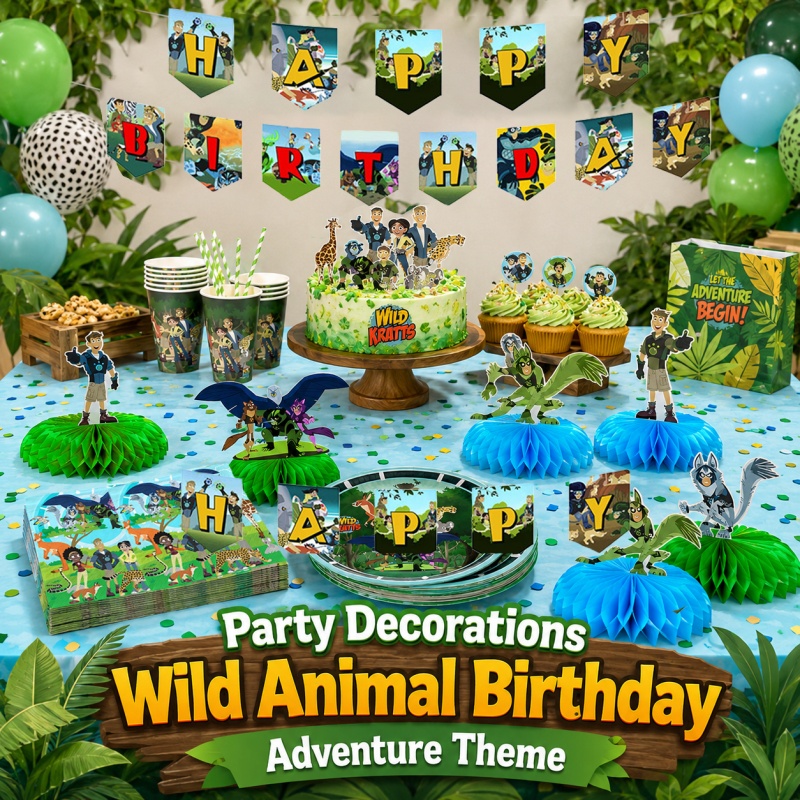 Outdoor Adventure Birthday Party - وايلد كراتس: ديكور حفلات محمول لعيد