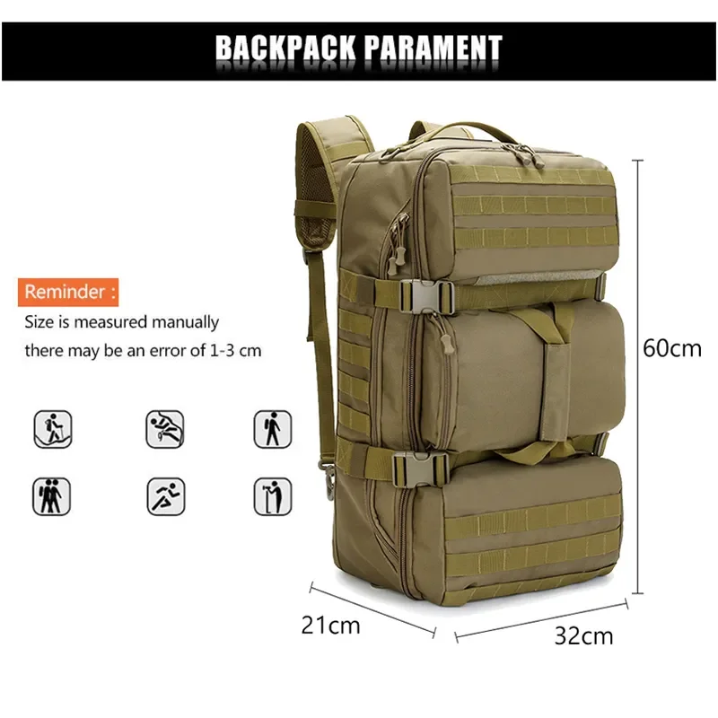 حقيبة ظهر تكتيكية مضادة للماء  - مراجعة Outdoor Adventure Backpack وسعره