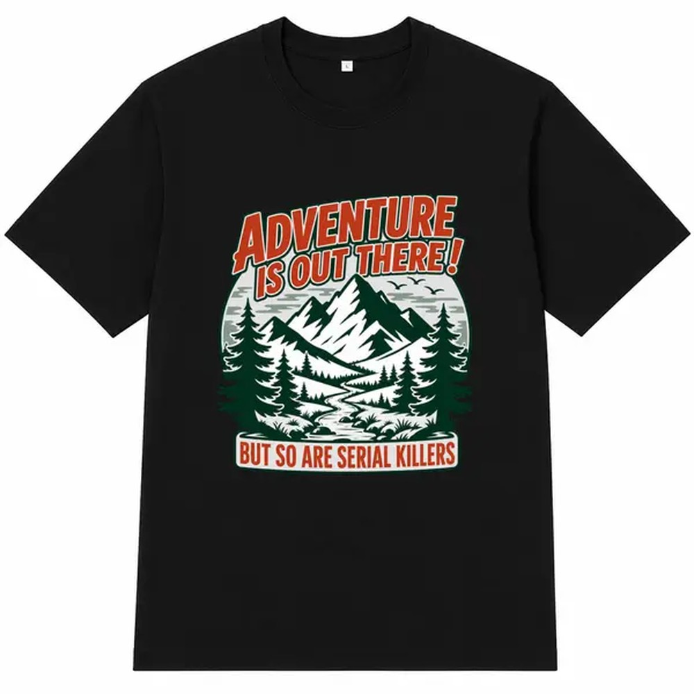 قميص أسود مطبوع عليه نصوص للمغ - مراجعة Outdoor Adventure Outfit وسعره
